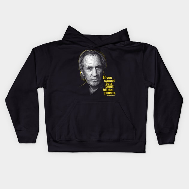 David Carradine - Be the Poem Kids Hoodie by Captain_RibMan